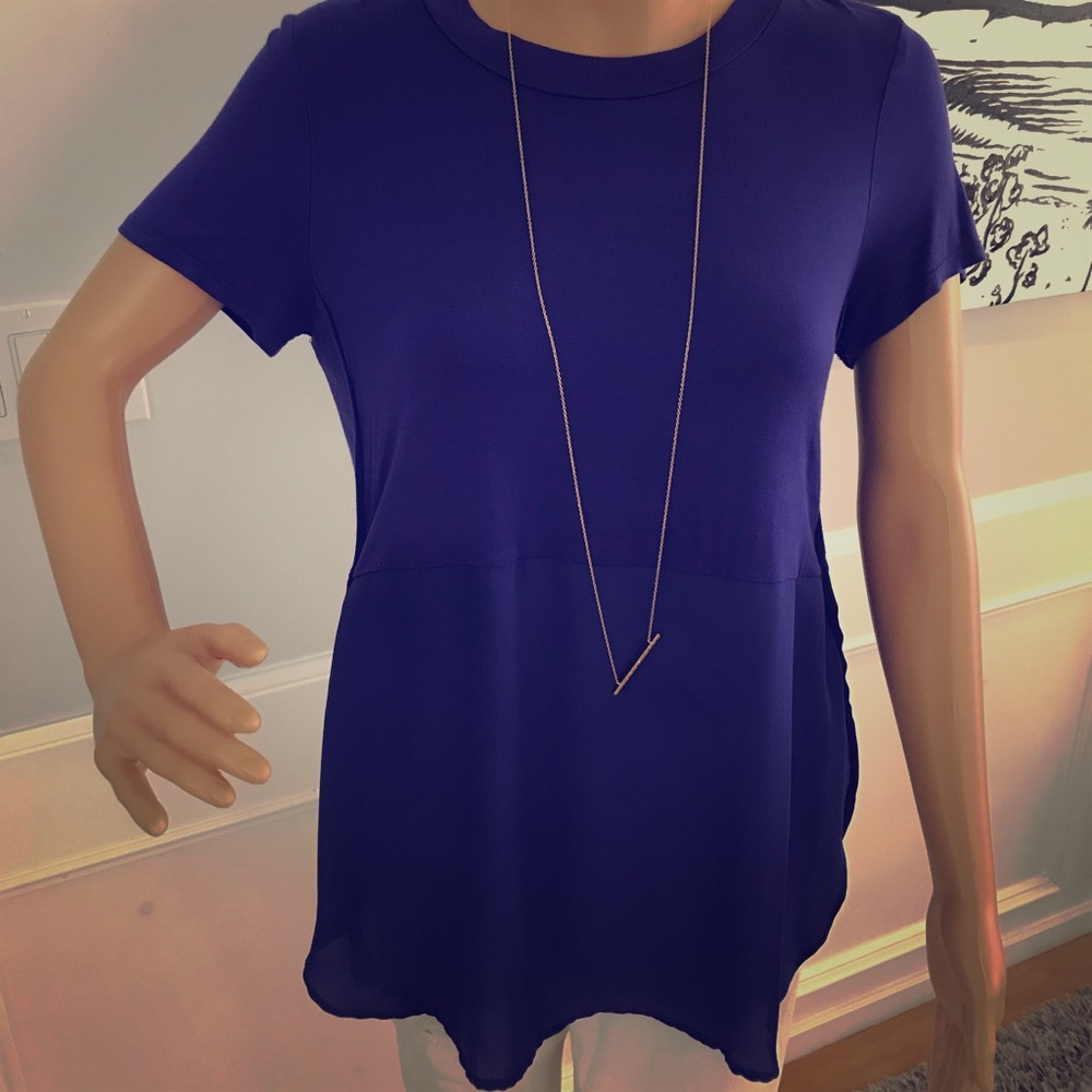 Mossimo deep blue purple jersey tee